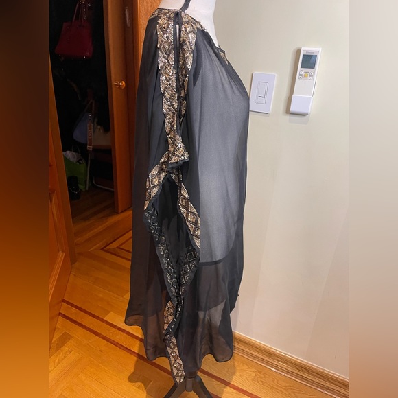 Ariella embroidered  caftan tunic dress long top Sz L - Picture 2 of 16